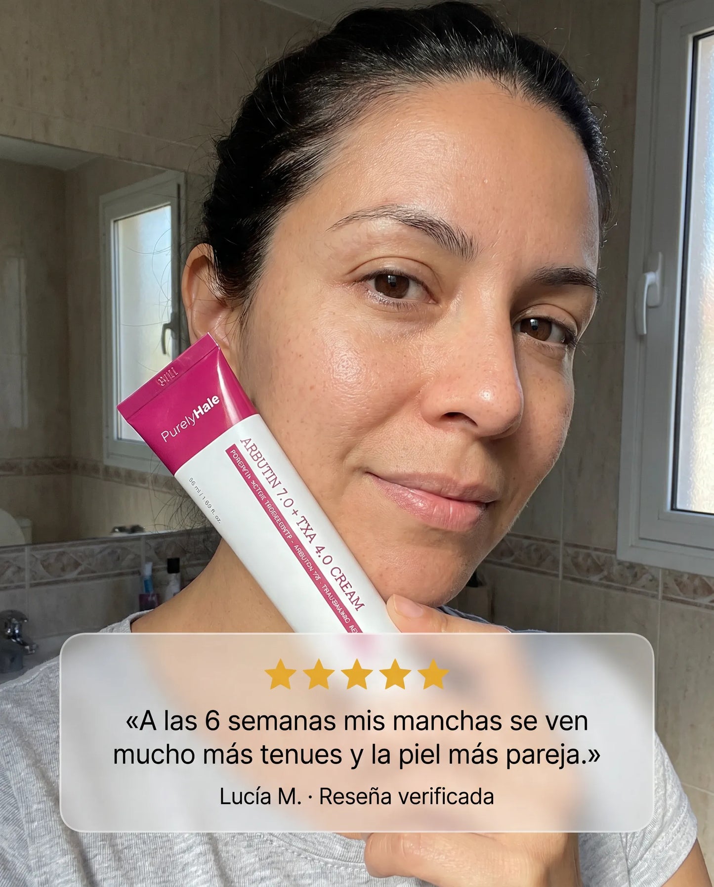 PurelyHale Tono Perfecto — Arbutin 7% + TXA 4% Cream Crema correctora de manchas y paño · Doble activo