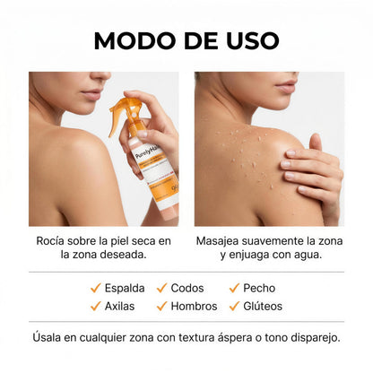 PurelyHale Glow Renove — Spray Exfoliante Corporal Ácido Kójico 99% y Cúrcuma 200ml