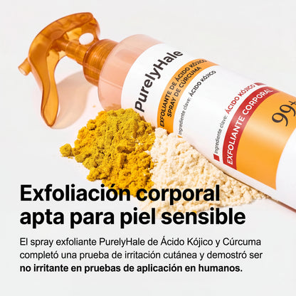 PurelyHale Glow Renove — Spray Exfoliante Corporal Ácido Kójico 99% y Cúrcuma 200ml