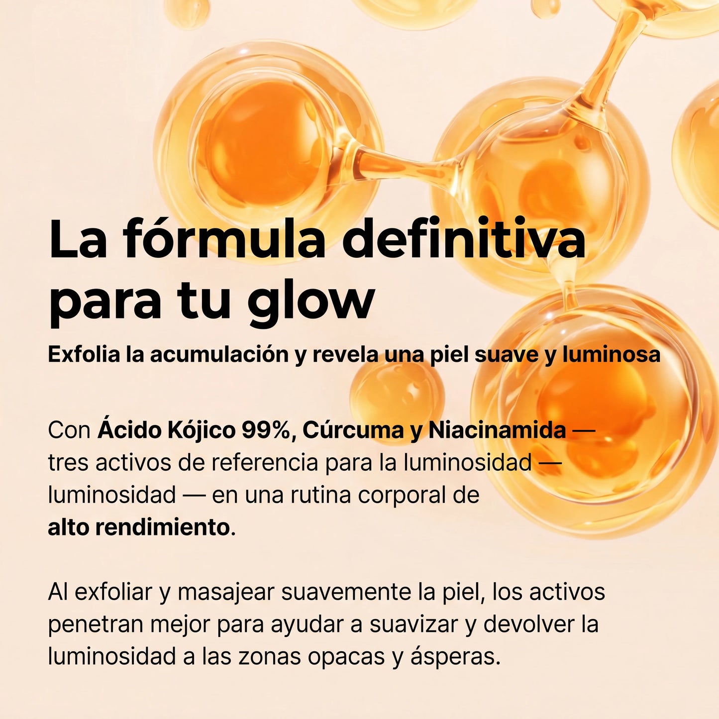 PurelyHale Glow Renove — Spray Exfoliante Corporal Ácido Kójico 99% y Cúrcuma 200ml